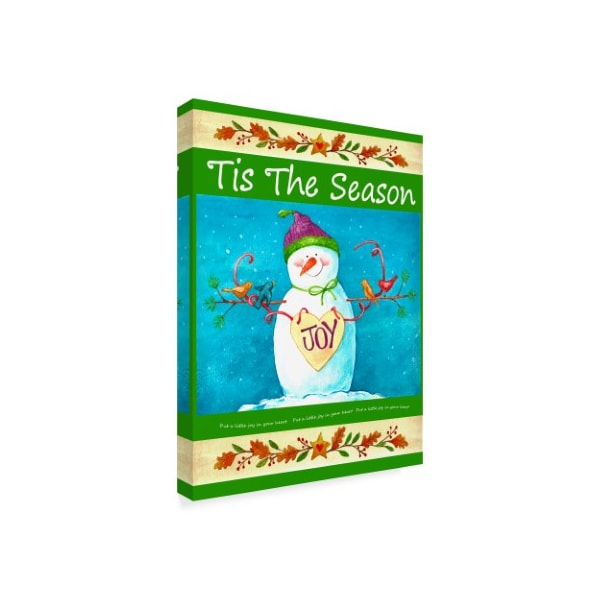 Melinda Hipsher 'Snowman Season Of Joy' Canvas Art,18x24